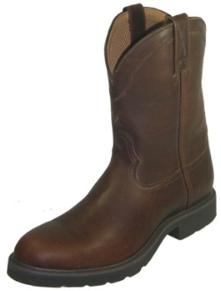 Twisted X MWP0004 for $159.99 Men's' Pull On Work Boot with Oiled Brown Leather Foot and a Round Toe